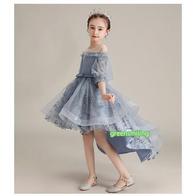 子供ドレス ピアノ発表会 ドレス ジュニア キッズ コンクール フォーマル用 エレガント キッズワンピース 子供服 女の子 七五三 結婚式 パーティー 子どもドレスの画像