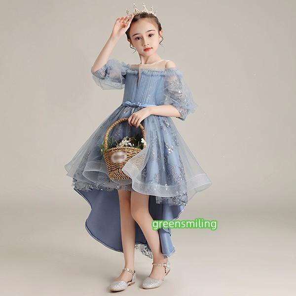 子供ドレス ピアノ発表会 ドレス ジュニア キッズ コンクール フォーマル用 エレガント キッズワンピース 子供服 女の子 七五三 結婚式 パーティー 子どもドレスの画像