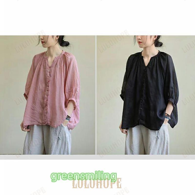 美品 ◇ Freada フリーダ リネンブラウス ベージュ スキッパー 日本製 