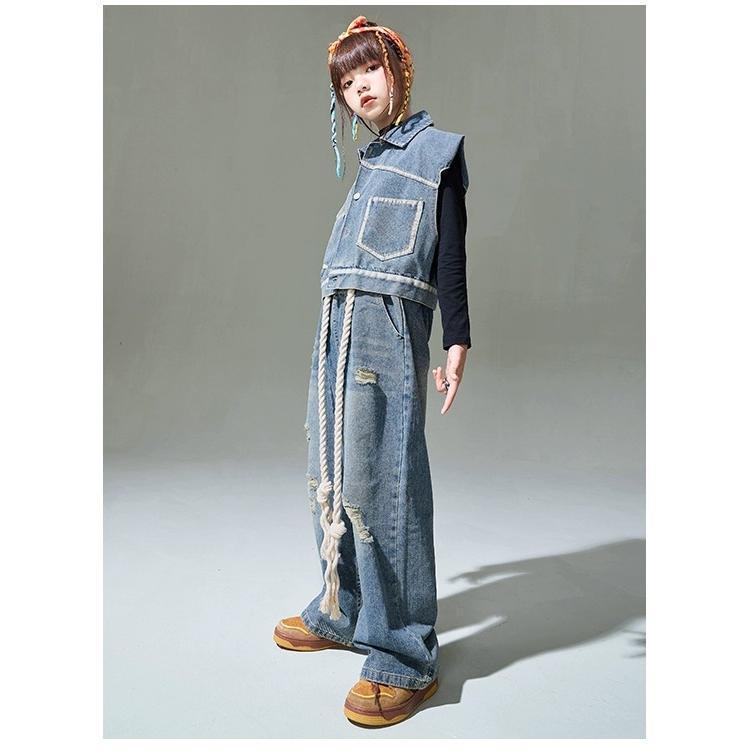 キッズ　ベストとパンツ　セットアップ　ハンドメイド glsjt1584.jpg