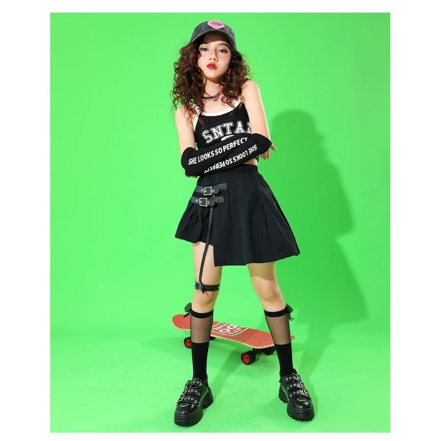 ガーターベルト付きスカート キッズダンス衣装 K-POP 韓国 ガールズ
