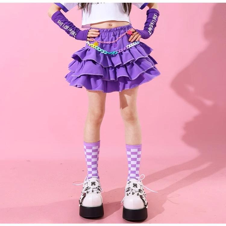 スカート キッズダンス衣装 チアダンス ガールズ ヒップホップ 衣装