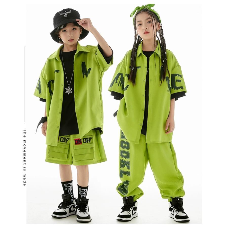 ヒップホップ 衣装 キッズダンス衣装 セットアップ 韓国 子供ダンス服