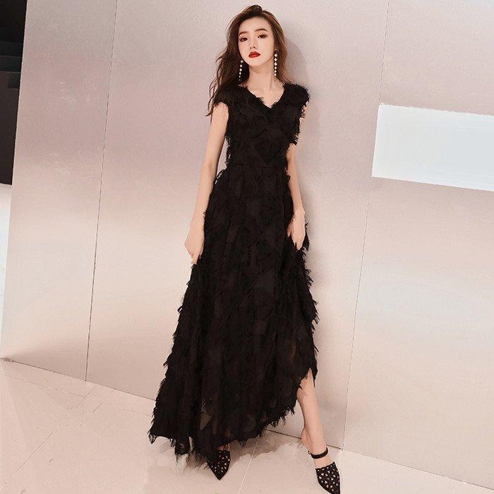 演奏会用ドレス 黒 カラードレス ロングドレス パーティードレス ウェディングドレス 発表会 結婚式 ピアノ 二次会 ドレス 前撮り 結婚式 花嫁 コンサート | ブランド登録なし | 03