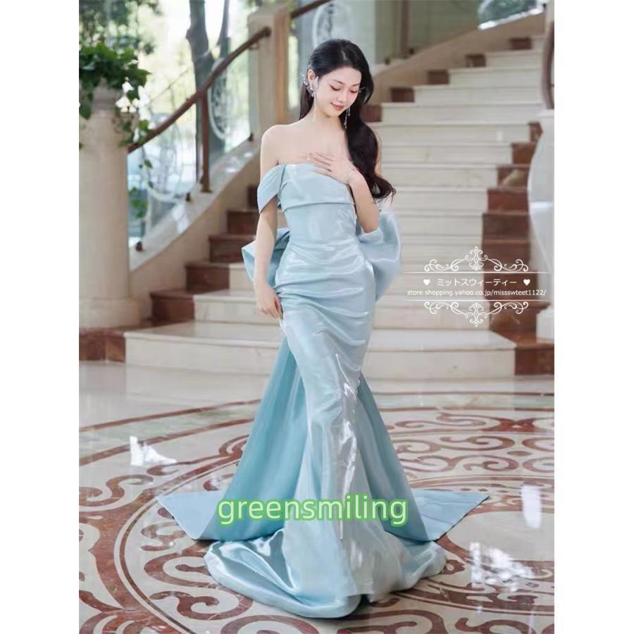 ストラップレス青サテンロングドレス 楽天市場】カラードレス 中高生演奏会用ドレス S～XXLサイズ