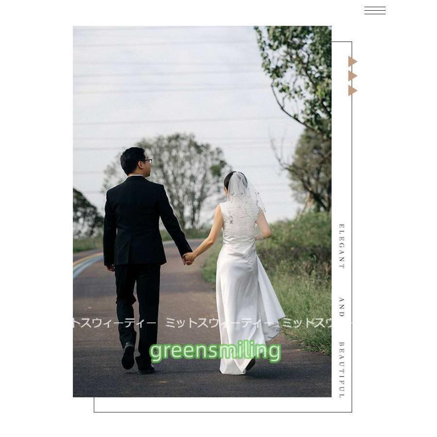 ウェディングドレス 袖なし 白 Aラインドレス 花嫁 二次会 大きい