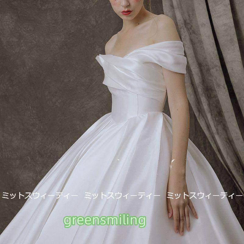 ウェディングドレス 二次会 前撮り 挙式 花嫁 フォト サテン