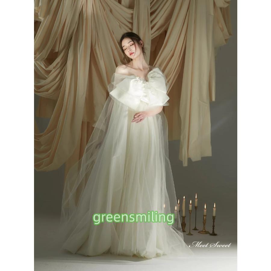 ウェディングドレス ロングドレス スレンダーライン ベアトップ