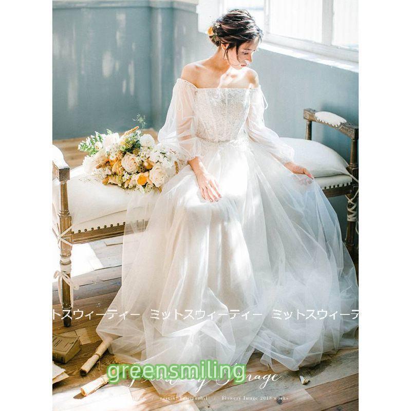 ウェディングドレス ウエディングドレス ロングドレス 結婚式 オフ