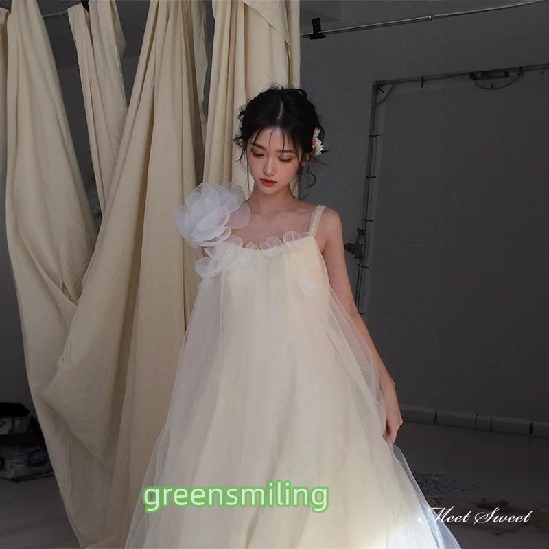ウェディングドレス ロングドレス スレンダーライン Aラインドレス ノースリーブ 二次会 結婚式 前撮り 花嫁 ウエディングドレス チュール ブライダルの画像