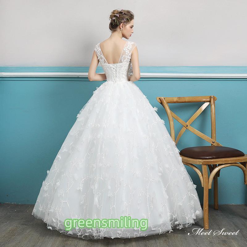 ウェディングドレス ロングドレス プリンセスラインドレス フレンチスリーブ 二次会 結婚式 前撮り 花嫁 ウエディングドレス チュール 挙式 ブライダルの画像
