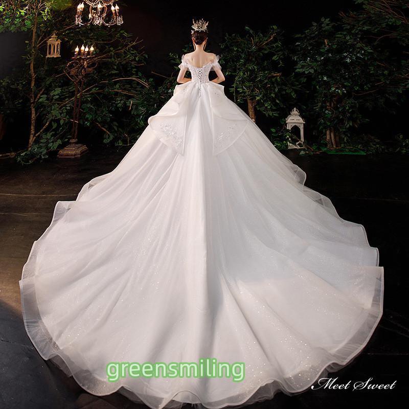 ウェディングドレス ロングドレス プリンセスラインドレス オフ