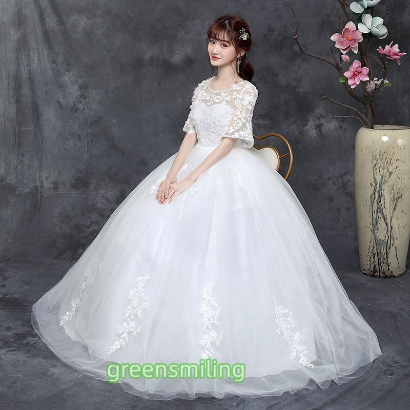 ウェディングドレス 花嫁 ウエディングドレス 白 安い ブライダル wedding dress 結婚式 プリンセスラインドレス 二次会 パーティード ロングドレス 挙式 | ブランド登録なし | 01