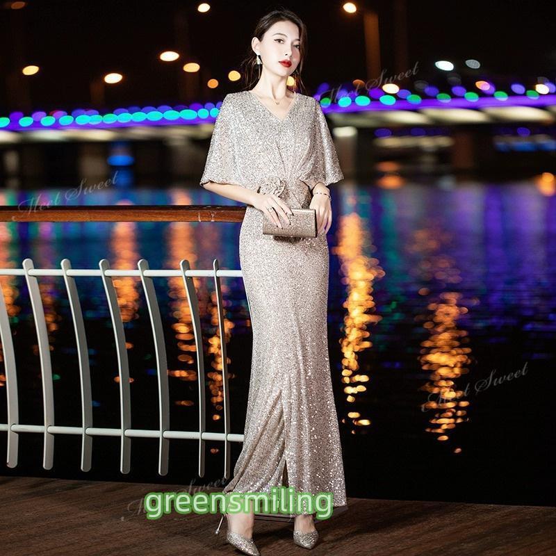 新品　パーティードレス　スパンコール　青 マーメイドドレス　ケープ マーメイドドレス カラードレス スパンコール ロング 安い