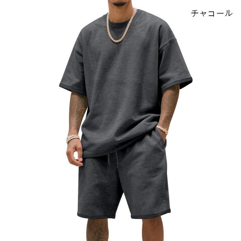 セットアップ メンズ スポーツ 半袖 Tシャツ 上下セット 2点セット