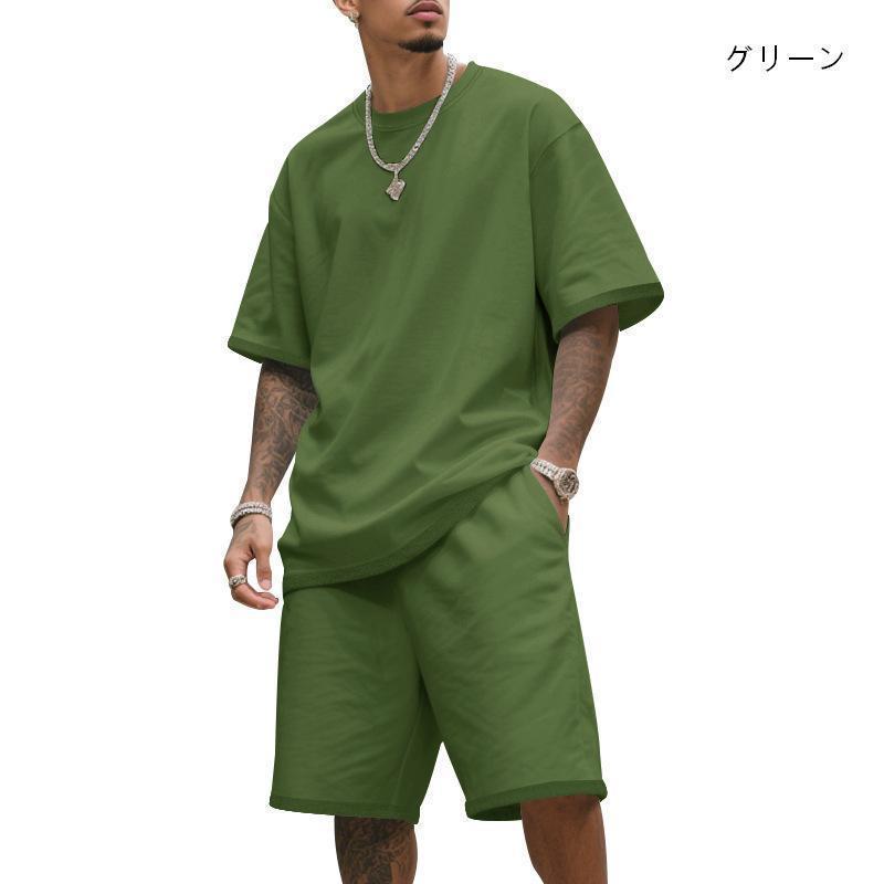セットアップ メンズ スポーツ 半袖 Tシャツ 上下セット 2点セット