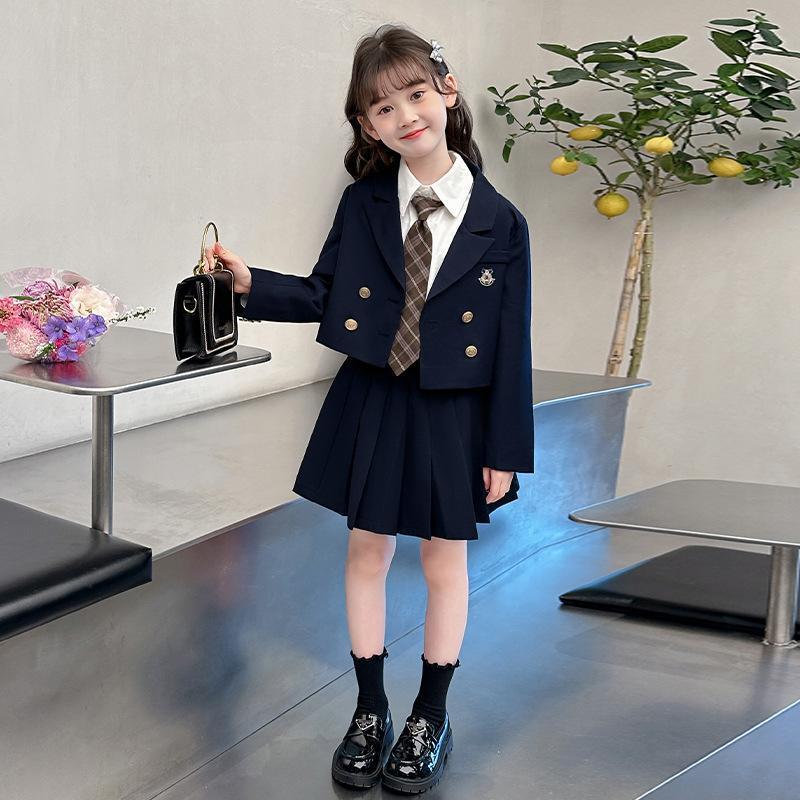 セットアップ 女の子 4点セット 長袖 ジャケット 入学式 小学生 卒業式