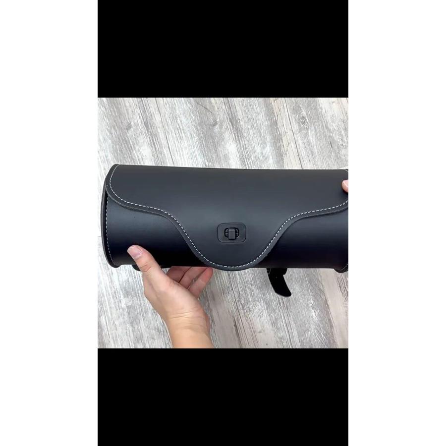 バイク サイドバッグ 防水 PUレザー ツールバッグ レトロ ヴィンテージ