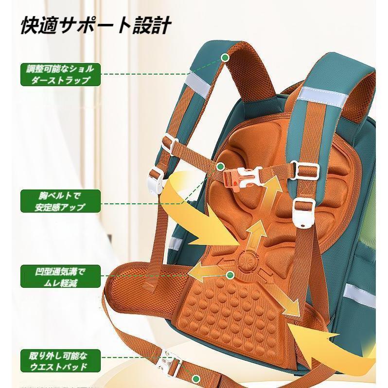 リュックサック 小学生リュック 子供 男女兼用 撥水 通気性 多機能ポケット 大容量 かわいい 軽量 キッズ カジュアル バックパック 小学校 5色 通学 遠足用 2025の画像