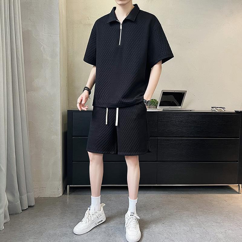 ジャージ上下・ポロシャツセット セットアップ メンズ 上下セット 夏用 ジャージセット POLO 半袖