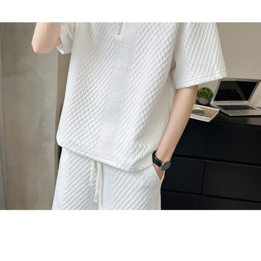 セットアップ メンズ 上下セット 夏用 ジャージセット POLO 半袖