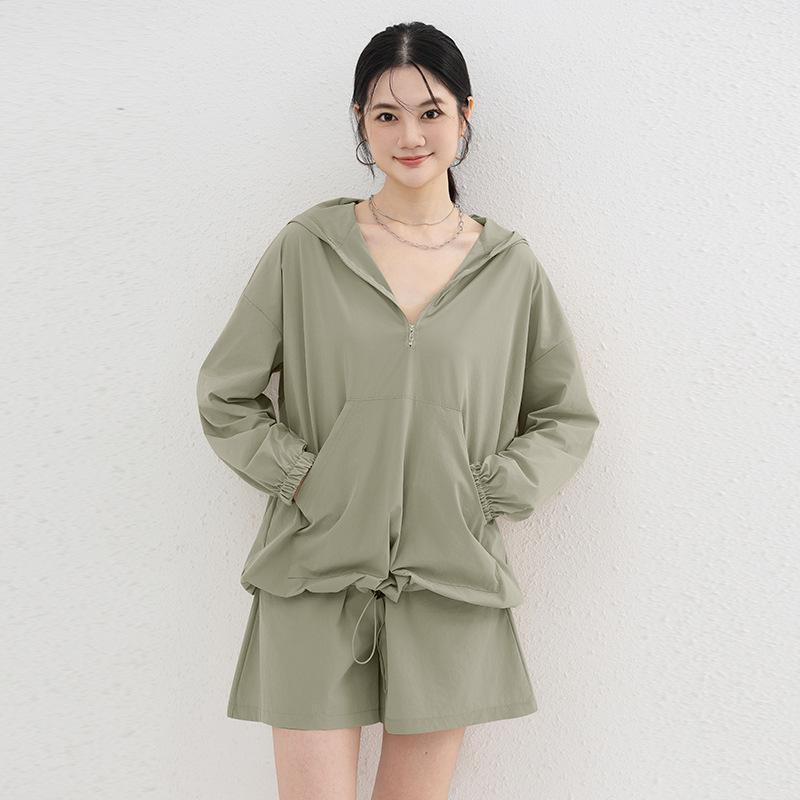 セットアップ レディース 日焼け防止服 2点セット 上下セット UVカット