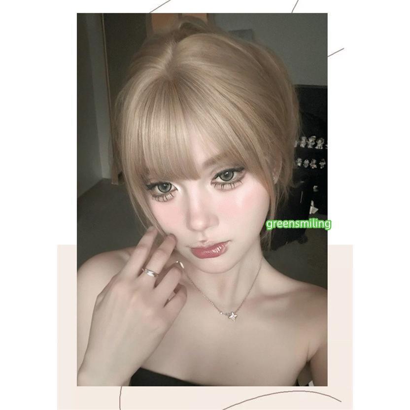 ウィッグ ロング ストレート 前髪あり 前髪ぱっつん フルウィッグ ロングウィッグ 可愛い コスレ ロリータ ゴスロリ 原宿 レディース コスチュームの画像