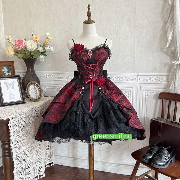 ワンピース ロリータ 魔女風 ウイッチ 魔法使い 悪魔 吸血鬼