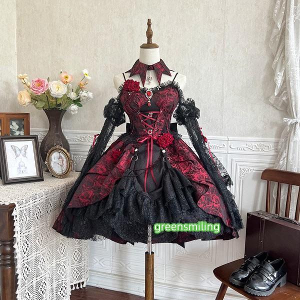 ワンピース ロリータ 魔女風 ウイッチ 魔法使い 悪魔 吸血鬼