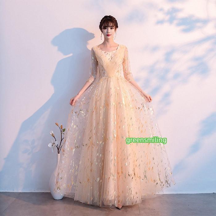 ドレス 大人 ピアノ 発表会 ロングドレス 演奏会 演奏会用ドレス 合唱団 ピアノ発表会 結婚式 高校生 パーティードレス グレー ワインレッド ブルー S-4L | ブランド登録なし | 11