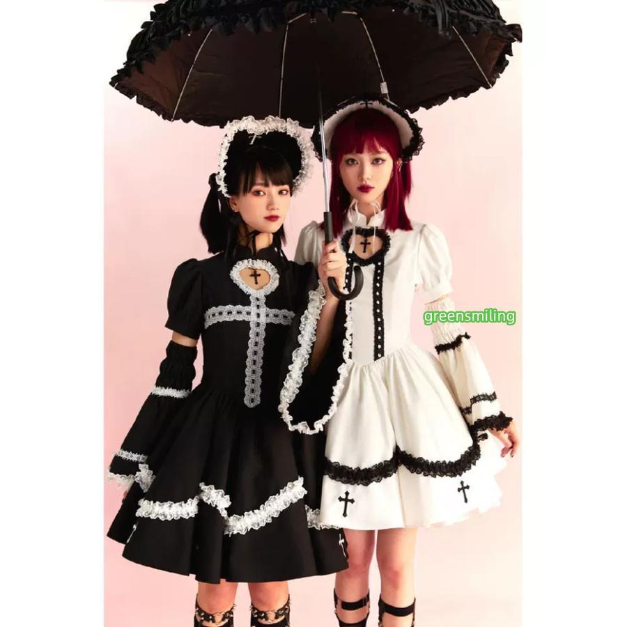 ロリータ メイド服 ワンピース Lolita 袖あり 通販 文化祭 学園祭