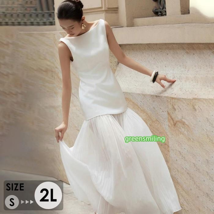 ドレス ノースリーブ 大人 ピアノ 発表会 ロングドレス 演奏会 演奏会