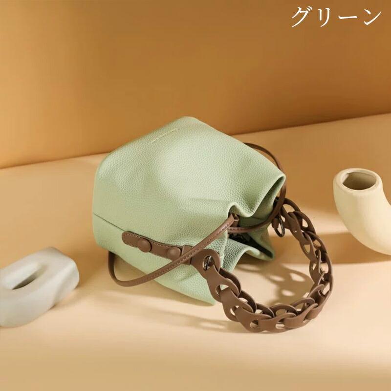 本革 バケツ型 バッグ キューブバッグ レディース 小さめ ショルダー
