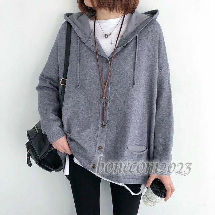 ニットカーディガン フード付き トッパーカーディガン 大きいサイズ