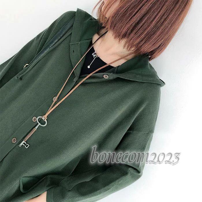 【未着用】パーリーゲイツ レディース フード付きニットカーディガン サイズ4 未着用】パーリーゲイツ レディース フード付きニット