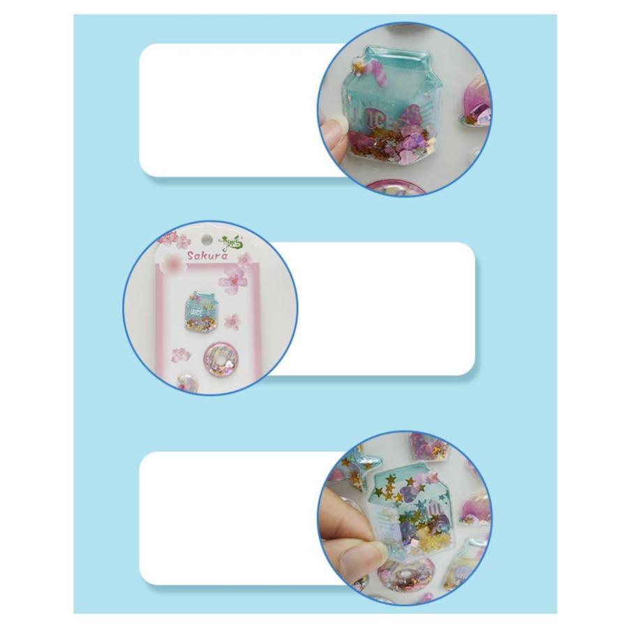 4枚セット】3D 平成レトロ かわいい ぷくぷくシール ぷっくりシール
