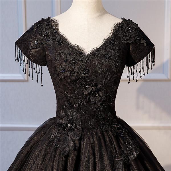 ロングドレス 黒 ブラック 大人 結婚式 体型カバー 謝恩会 演奏会