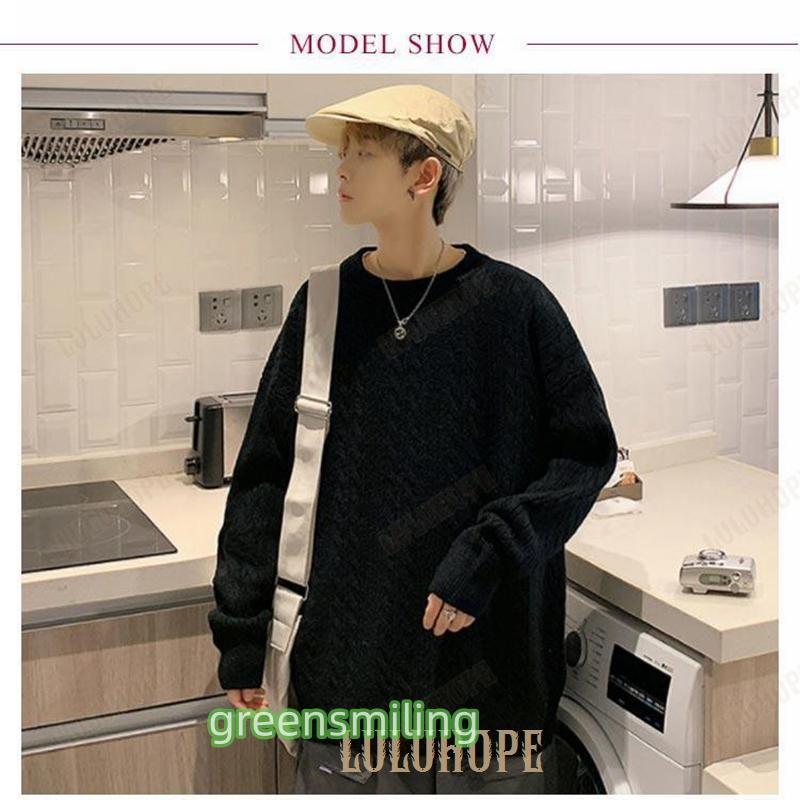 ニット メンズ ケーブルニット セーター ケーブル 総編み 長袖 クルー