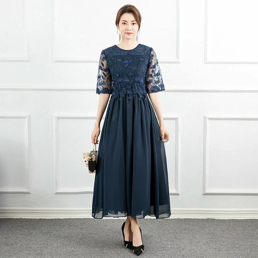 パーティードレス 結婚式 ワンピース ドレス 体型カバー 20代 30代