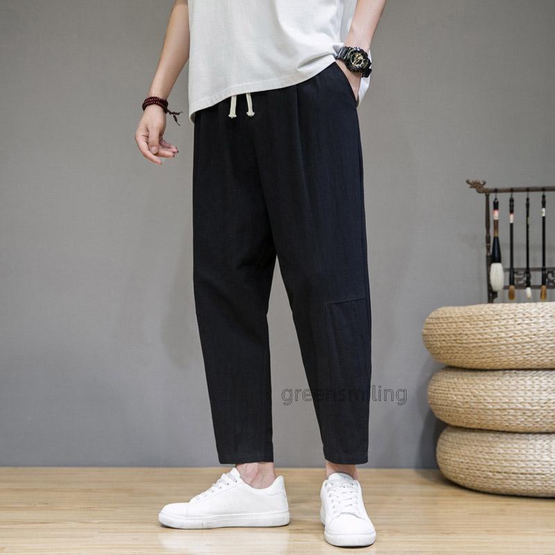 サルエルパンツ メンズ ズボン 涼しい ワイドパンツ アンクルパンツ