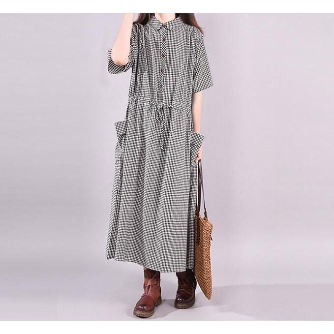 美品　バーバリー　ヴィンテージ　シャツワンピース　総柄　半袖　ロング丈　Sサイズ BURBERRY（バーバリー） | シャツワンピースの古着・中古通販