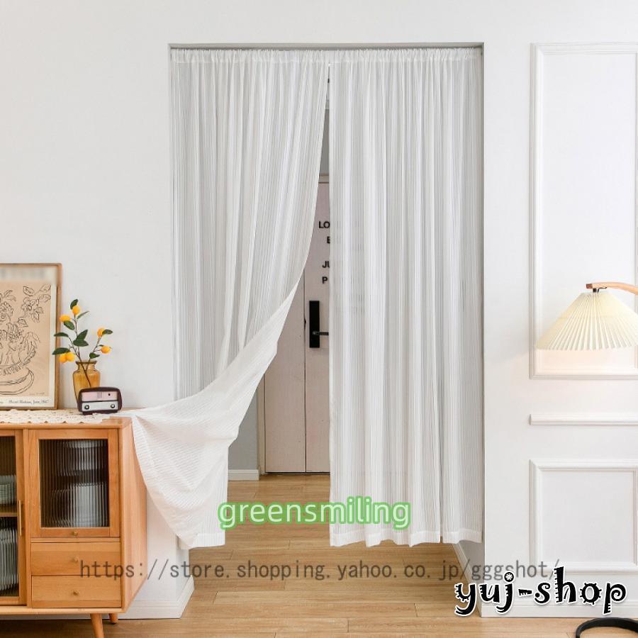 玄関カーテン のれん 軽い 洗える ドア カフェカーテン ロング丈
