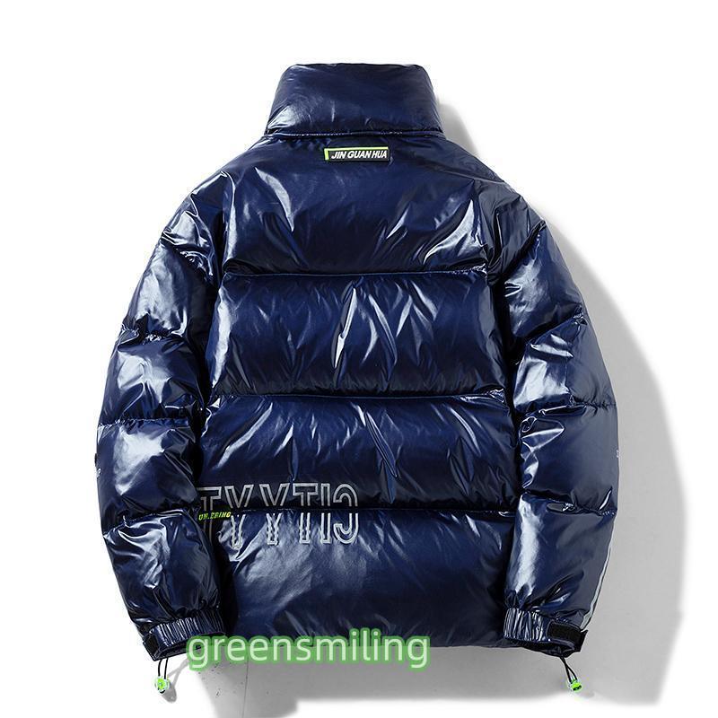ダウンジャケット メンズ 光沢 白 撥水 防寒着 ダウン アウター コート