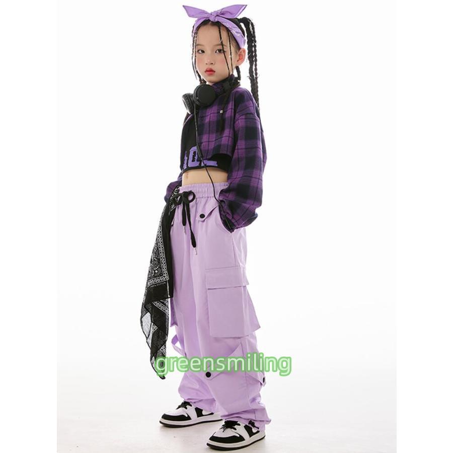 Ｂ４　衣装チェンジ　紫ちゃんちゃんこ 楽天市場】キッズ へそ出し トップス ダンス衣装 女の子