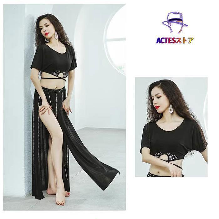 ベリーダンス衣装 セット衣装 スパンコール フリンジ キラキラ 可愛い