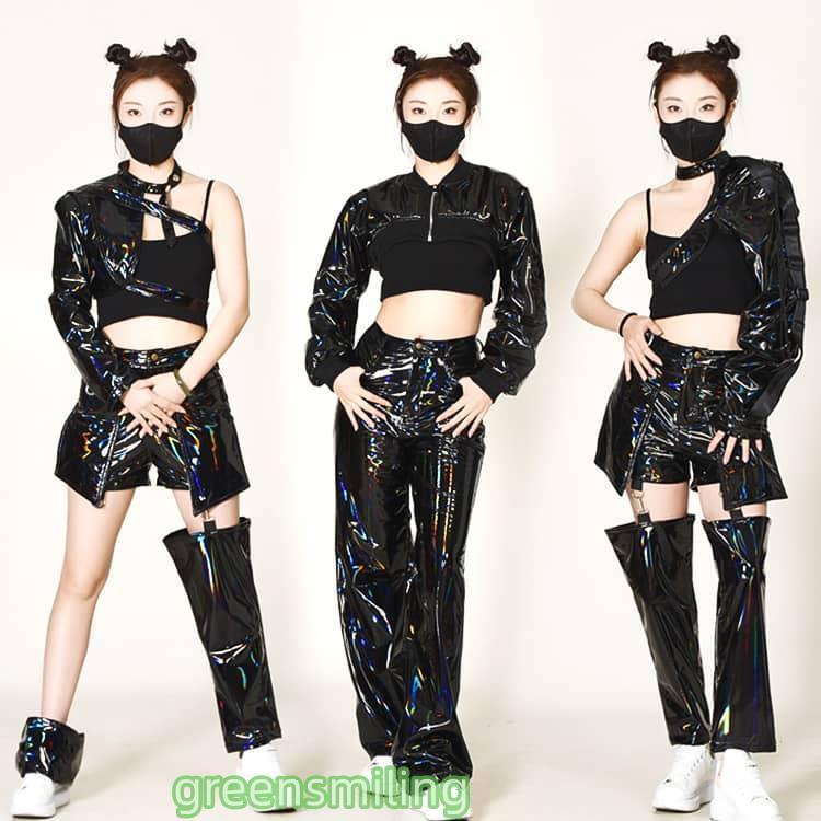 大人 韓国 ダンス衣装 セットアップ ヒップホップ レディース 黒 大人 韓国 ダンス衣装 セットアップ ヒップホップ レディース 黒