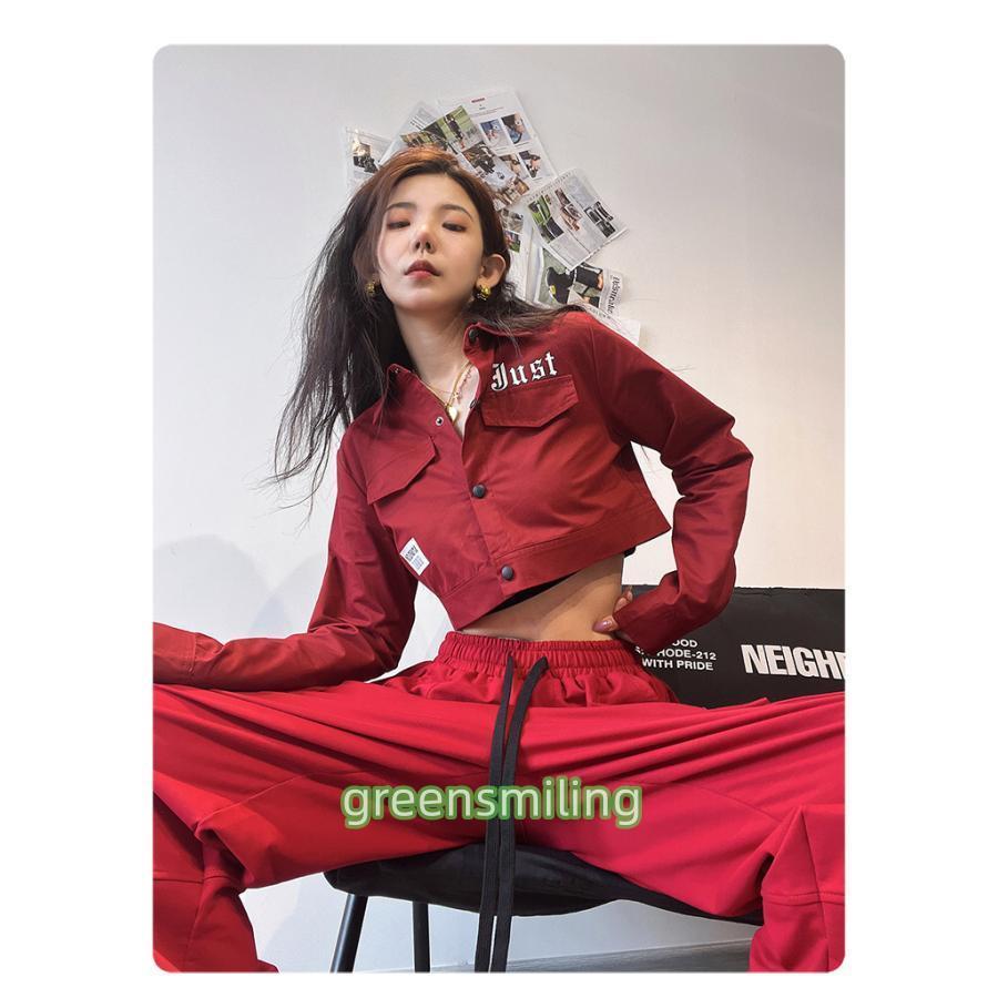 韓国 ダンス衣装 赤 セットアップ OR単品 子供 ダンススーツ ヒップ