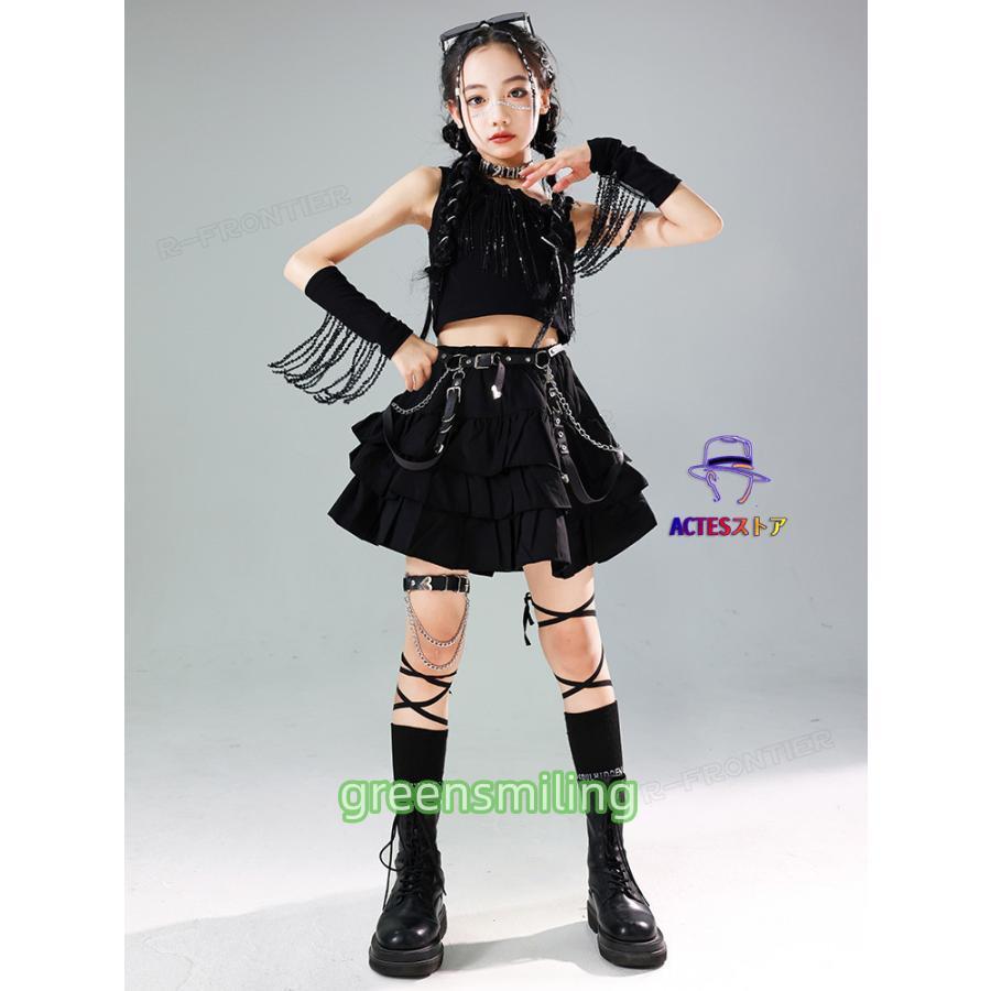 キッズ へそ出し トップス ダンス衣装 女の子 セットアップ