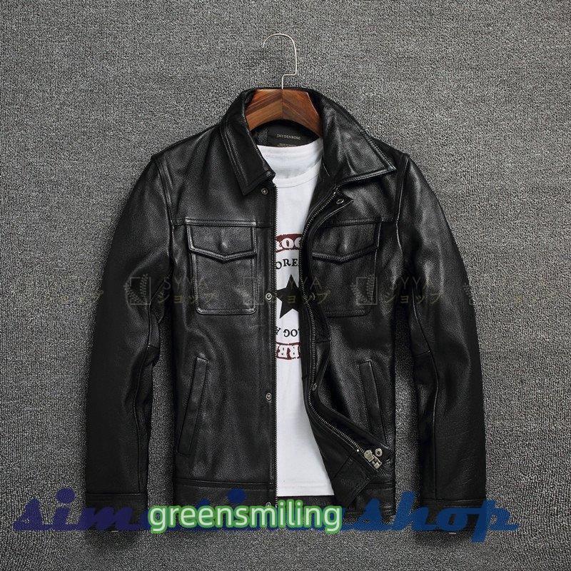 新品 革ジャン 本革 牛革 ライダースジャケット レザージャケット