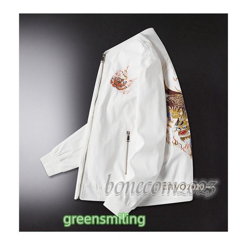 ジャケット メンズ 刺繍 フライトジャケット MA- 龍 鶴 ブルゾン 秋物